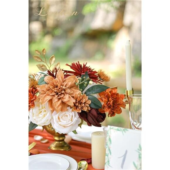 Artificial Flowers for DIY Wedding Decoration Bridal Bouquet Table Centerpieces - Picture 5 of 7